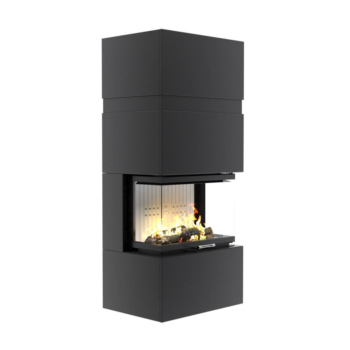 Wkład kominkowy z płaszczem wodnym DEFRO RIVA LA G SHORT 22kW Czarny BOX TRI80x35x53.G B Obudowa czarny RAL90052 - Wkład kominkowy z płaszczem wodnym DEFRO RIVA LA G SHORT 22kW Czarny